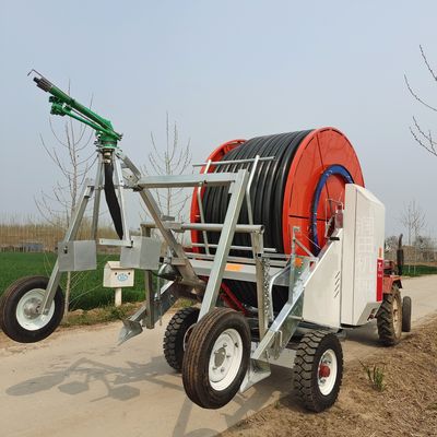農業 雨銃75 300txホースロールと移動灌流器スプリングラー銃の移動灌流システム イタリア 金属