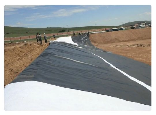 ゴミ捨て湖とトンネル建設のための平らな表面 HDPE 地膜 50m-200m 化学薬品に耐性