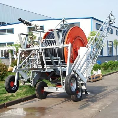 デジタル農園灌水システム 20-50m 電動ハードホースリール 75-300 ブーム型金属付き移動灌水器