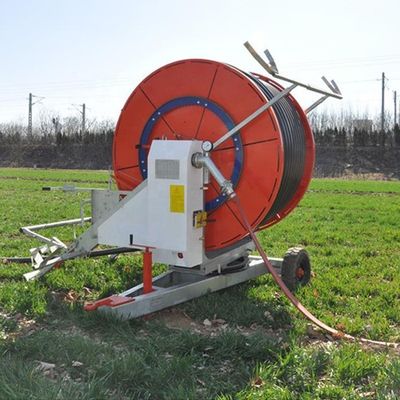 デジタル農園灌水システム 20-50m 電動ハードホースリール 75-300 ブーム型金属付き移動灌水器
