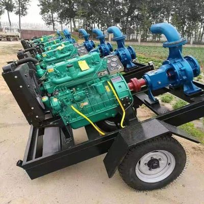 農業灌輸とリモートモニタリングのための自主プリミングディーゼルエンジン下水道水ポンプ 8 インチ直径
